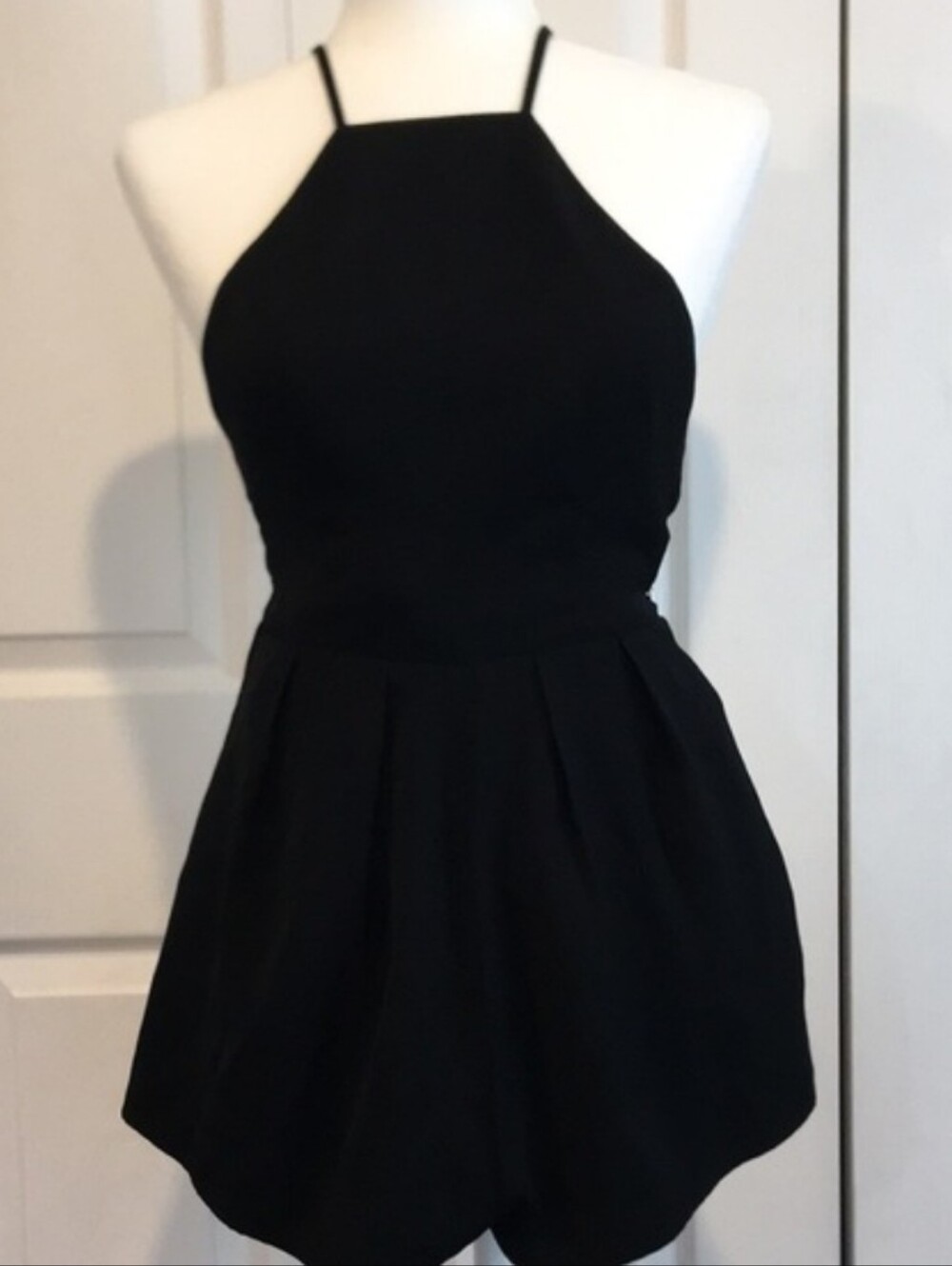 Tobi Fully Lined Black Romper - XS